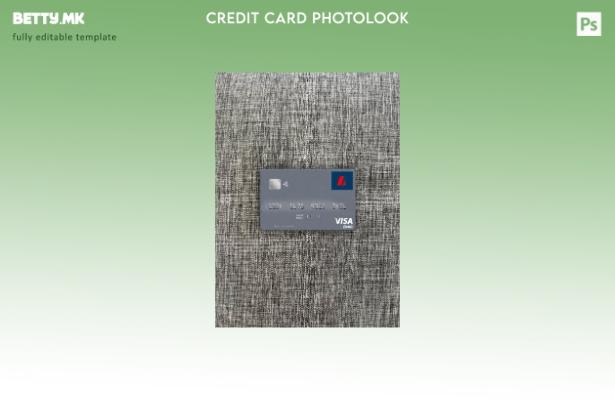 модерен стил Исланд Landsbankinn виза дебитна картичка photolook предниот шаблон